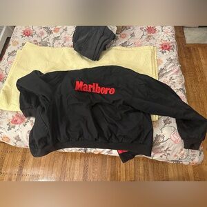 Vintage Large Reversible Marlboro bomber jacket black and red